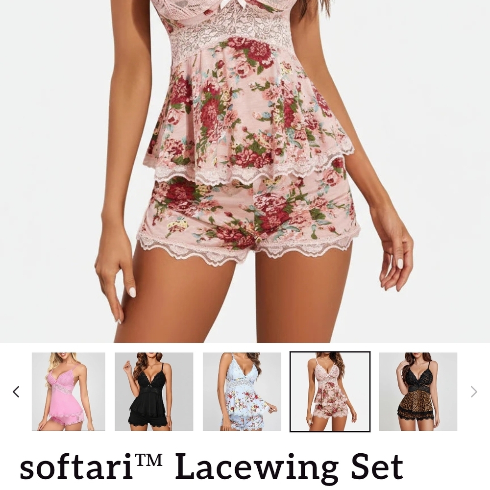 Floral Lace Sleepwear Set